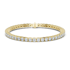 10K 14K <b>Solid</b> Gold Round Cut Lab Grown Diamond Tennis <b>Bracelet</b> DEF VVS Classic Prong Set Wedding <b>Bracelet</b> Fine Jewelry for Women - Product Image 2