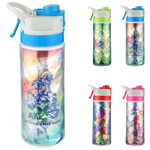 Gran oferta, botella de agua deportiva con aislamiento de doble pared, jarra de agua pulverizada de niebla de plástico libre de BPA con tapa exprimible para beber deportes - Product Image 3