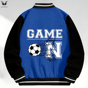 Top Trendy <b>Printed</b> Kids Baseball Jacket Streetwear Style Children's Varsity Bomber Coat Ribbed Cuff Youth Outerwear - Product Image 2