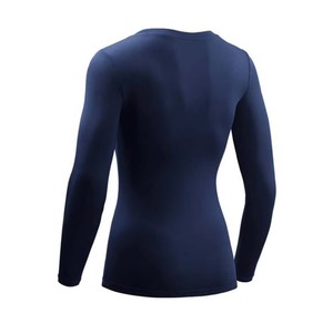 Haut de compression respirant de haute qualité pour femmes, personnalisé, pour le fitness et le sport, imprimé par transfert thermique, 100 % polyester, col en V, coupe courte - Product Image 3