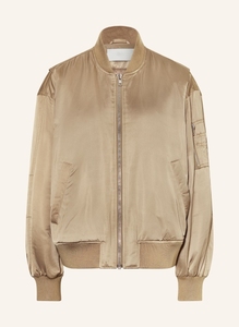 High Quality Women's <b>Bomber</b> <b>Jacket</b> Solid Color Breathable Casual Winter Outerwear Custom Logo - Product Image 5