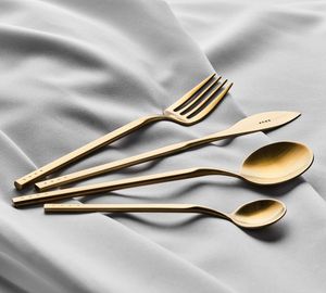 Ensemble de couverts en métal de haute qualité, ustensiles modernes en acier inoxydable, finition durable, expérience culinaire parfaite pour les hôtels - Product Image 2