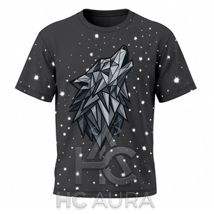 T-shirt Homme Premium Durable Nouvelle Collection Tendance Imprimé Galaxie Étoilée Coupe Oversize Motif Cosmique Manches Courtes Streetwear - Product Image 2