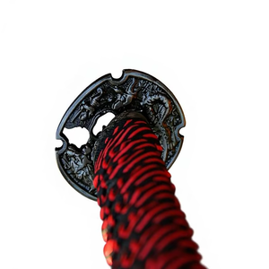 Katana Red Dragon avec fourreau, lame en plastique à bord plat, réplique décorative à vendre à bas prix - Product Image 5