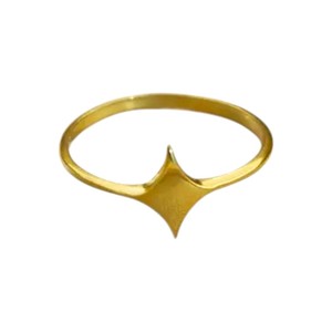Anillo de Plata de Ley 925 Sólida, Chapado en Oro de 14k, Clásico, Minimalista, Moderno, con Forma de Estrella, Elegante, para Fiestas, Regalos de Joyería para el Día de San Valentín - Product Image 1