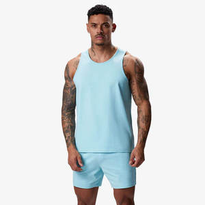 MEERA IMPEX Men Athletic Tank <b>Top</b> Summer Twin Set Performance Inspired Design Moisture Wicking Quick Dry 100% Polyester Fabric - Product Image 4