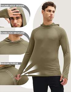 Camiseta de Protección Solar UPF 50+ para Hombre, de Secado Rápido, Manga Larga, Ligera, con Capucha, para Pesca y Running - Product Image 6
