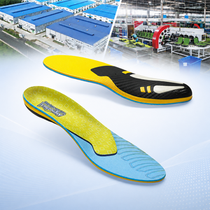 Blue Yellow EVA Orthotic Insoles with Arch <b>Support</b> Anti-Slip Cushioning for Flat Feet Overpronation Plantar Fasciitis <b>Heel</b> Pain - Product Image 1