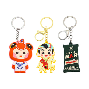 Porte-clés en silicone souple 2D/3D, en plastique PVC, imperméables, personnalisés avec logo, design tendance, vente en gros - Product Image 2