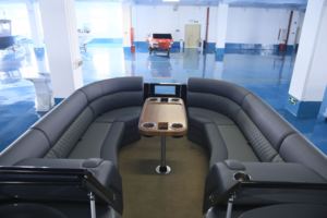 Bateau ponton sportif de 27 pieds avec toit à dégagement rapide à vendre, coque en aluminium de haute qualité, meilleur prix - Product Image 4