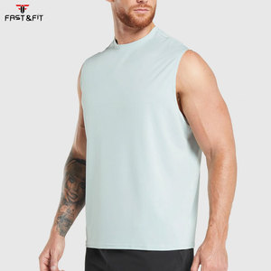 Camiseta sin mangas de poliéster para hombre con logo personalizado, estilo deportivo de verano, transpirable, de secado rápido, antipilling, diseño holgado - Product Image 5