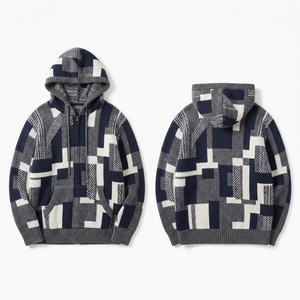 Sudadera con Capucha de Invierno Impermeable de Algodón Jersey de Alta Densidad, con Bolsillo, Personalizada de Fábrica, con Impresión Digital Ácida para Hombre - Product Image 1