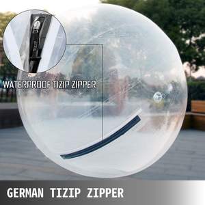 Bola inflable Zorb de PVC de 2M con cremallera alemana, rollo de bola para caminar sobre el agua, instalación de entretenimiento acuático - Product Image 3