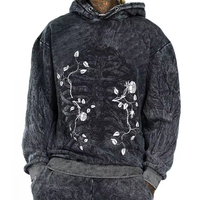 Heren taupe fleece trainingspak met capuchon, joggingbroek, tweedelig, winter sportkleding