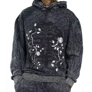 Ensemble de survêtement en molleton taupe pour homme, sweat-shirt à capuche et pantalon de jogging, deux pièces, vêtements de sport d'hiver - Product Image 6