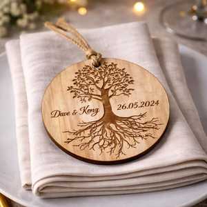 Decorative Handmade Wooden Christmas Ornaments Laser Engraved Hanging Tree Decor Modern Holiday Home Decor Christmas Gift - Product Image 6