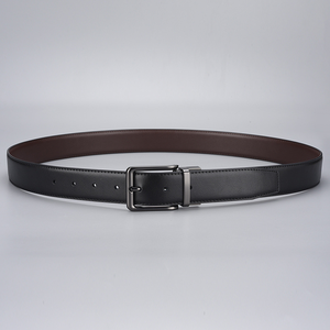 Cinturón de Cuero Genuino para Hombre con Hebilla Giratoria, Venta al Por Mayor de Fábrica - Product Image 3