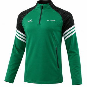 GAKI Camiseta de entrenamiento de fútbol roja de manga larga con media cremallera, transpirable, para otoño, chaqueta deportiva transpirable para entrenamiento de fútbol, deportes de otoño - Product Image 6