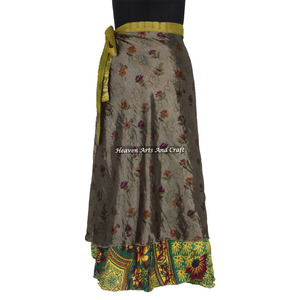 100 Ways to Wear India Style Vintage Magic <b>Wrap</b> Around Skirt Shirt <b>Wrap</b> Skirt Silk Sari <b>Sarong</b> Vintage <b>Wrap</b> Around Dress Beach - Product Image 1