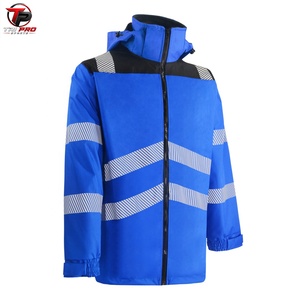 Chaqueta de Trabajo de Seguridad Reflectante de Lona Sólida para Hombre, para Invierno, con Bolsillos Resistentes - Product Image 3