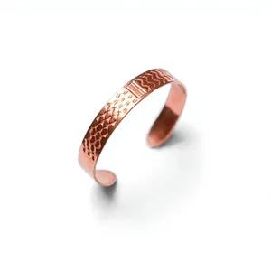 Traditional Ayurvedic Multi Pattern Solid Copper Health Open Bracelet Fashionable Metal Jewelry Exquisite Design - Product Image 1