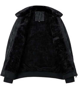 Veste de baseball pour homme élégante noire tissée à col montant, fermeture à bouton unique, respirante, écologique, séchage rapide, robuste, style Letterman - Product Image 5
