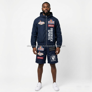 Windbreaker Set Custom Men <b>Running</b> Outdoor Sportswear <b>Reflective</b> Zip up Polyester Nylon Windbreaker Tracksuit Track <b>Jacket</b> - Product Image 1