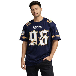 Camiseta Retro Oversize de Fútbol Americano Estilo Urbano Y2K para Hombre con Estampado Gráfico y Número Vintage - Proveedor Mayorista - Product Image 4