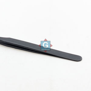 แหนบต่อขนตาสแตนเลสสีดำด้านแบบขายส่ง ผ่านการทดสอบด้วยมือ - Product Image 6