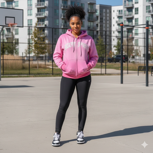 Sudaderas con capucha y sudaderas de felpa para hombre, de 500 GSM, de felpa francesa, con bordado desgastado, estilo urbano, con corte y costura, con cremallera - Product Image 1