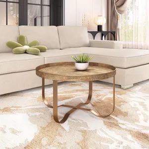 Table d'appoint en métal de designer faite à la main avec surface en marbre blanc, mobilier haut de gamme, Zahid Exports, finition plaquée sécurisée. - Product Image 1