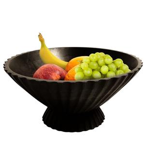 Cuenco de Madera de Mango Estilo Vintage con Diseño Tallado a Mano para Exhibición de Frutas o Decoración del Hogar, Base de Pedestal, Suministro de Fábrica - Product Image 6