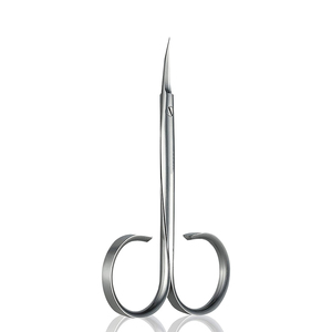 Tijeras para Cutículas de Acero Inoxidable, Punta Curva, Herramienta de Belleza para Manicura, Duraderas, Plegables, Diseño Personalizado - Product Image 1