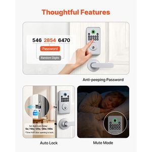 Serratura Intelligente per Porta con Impronta Digitale, Design Ergonomico e Controllo tramite App Tuya - Product Image 5