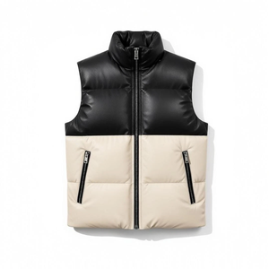 Doudoune matelassée légère sans manches unisexe en polyester/coton, garnissage en coton, pour l'été, vente en gros, ODM, marque personnalisée, tissu 140g - Product Image 1