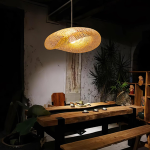 Bamboo Ceiling Light with Elegant Design Sustainable Material and Custom Size Options Designed for Interior Decoration - Product Image 3