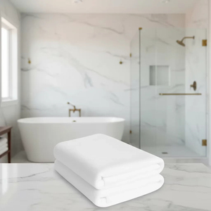 Serviettes de bain en coton doux pour usage quotidien en hôtel, service OEM, texture confortable et coutures durables. - Product Image 4