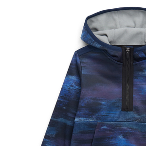 Sweat à capuche mi-zippé imprimé camouflage pour enfants, doublé polaire, pull décontracté pour garçons et filles, sweat à capuche technique en polaire Active Hoodie - Product Image 3