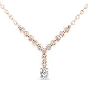 REYES Gran Oferta, Collares con Colgante de Moissanita Certificada por GRA en Oro de 14K para Mujer, Precio al por Mayor, Regalo de Aniversario, Joyería Fina - Product Image 2