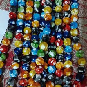 Perles en verre soufflé de style occidental faites à la main en gros, bleues, avec couleur personnalisée pour la fabrication de bijoux - Product Image 3