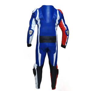 Combinaison en cuir pour moto, fabriquée au Pakistan, coupe-vent, personnalisable, haute qualité, design deux pièces - Product Image 5