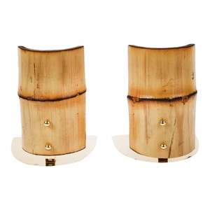 Handcrafted Bamboo <b>Bookends</b> with Natural Finish - Eco-Friendly & Stylish - Product Image 2