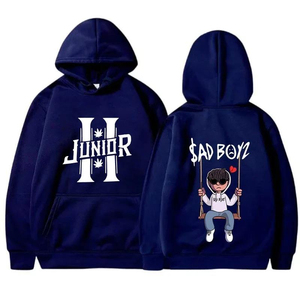 เสื้อฮู้ดดี้ผู้ชายสไตล์ฮิปฮอป สตรีทแวร์ ฮาราจูกุ ทรงหลวม พิมพ์ลายดนตรีเก๋ๆ ผลิตโดยโรงงาน OEM - Product Image 3
