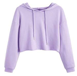 Sweat à capuche court pour femme avec poche kangourou, en molleton de coton doux, coupe décontractée pour le style urbain quotidien - Product Image 6
