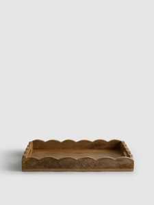Rustic Brown Rectangle Wooden Tray for <b>Breakfast</b> <b>in</b> <b>Bed</b> Tea Coffee Drinks Snacks Kitchen Dining and Office - Product Image 5