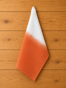 Essuie-tout de cuisine en lin dégradé orange |   Essuie-vaisselle en lin uni teint |   Serviette de cuisine en lin de qualité supérieure - Product Image 4