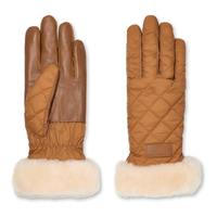 Gants d'hiver matelassés chauds à doigts entiers avec manchette en peluche, design confortable et tendance pour un usage quotidien en extérieur
