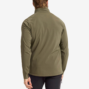 Veste Softshell Homme Col Montant Coupe-Vent Décontractée Extérieur Légère Résistante à l'Eau avec Poches Utilitaires et Fermeture Éclair Intégrale – Vente en Gros - Product Image 2