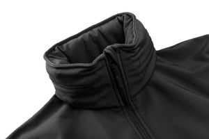 Veste Softshell Légère Imperméable Coupe-Vent Noire pour Hommes, Veste Tactique à Col Debout avec Fermeture Éclair, Manteau d'Hiver pour l'Extérieur avec Logo - Product Image 2