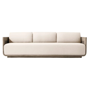Luxury <b>Outdoor</b> <b>Sofa</b> Solid Teak Wood <b>Rattan</b> Woven Modern Patio Lounge Furniture Three Seater Durable Hotel Villa Apartment - Product Image 1